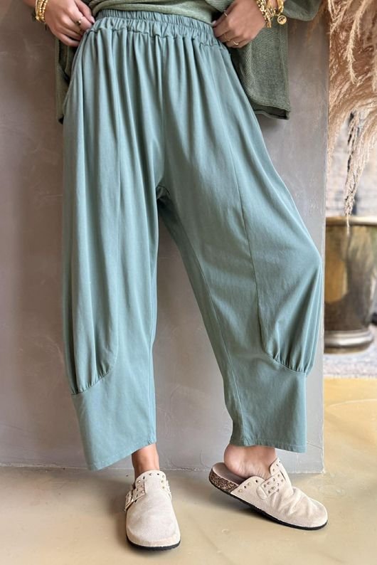Jo Jo Quirky Classic Barrel Pant Khaki